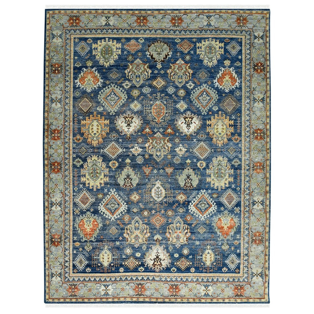 Amer Rugs Milano Classic Medallion Hand-knotted Area Rug – Luxurious Wool Craftsmanship For Timeless Style Dark Blue Wool Mil300810