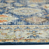 AMER Rugs Milano Effy MIL-30 Hand-Knotted Handmade Raw Handspun New Zealand Wool Traditional Bordered Rug Dark Blue 10' x 14'