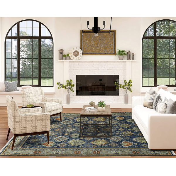 Milano Hand-knotted New Zealand Wool Medallion Rug for Living and Dining Rooms