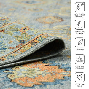 Amer Rugs Milano Classic Medallion Hand-knotted Area Rug – Luxurious Wool Craftsmanship For Timeless Style Gray Wool Mil390912