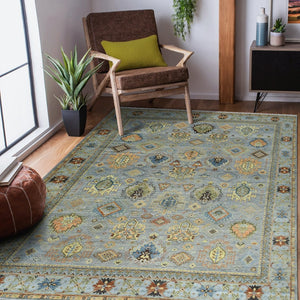 Amer Rugs Milano Classic Medallion Hand-knotted Area Rug – Luxurious Wool Craftsmanship For Timeless Style Gray Wool Mil390912