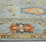 AMER Rugs Milano Effy MIL-39 Hand-Knotted Handmade Raw Handspun New Zealand Wool Traditional Bordered Rug Gray 10' x 14'