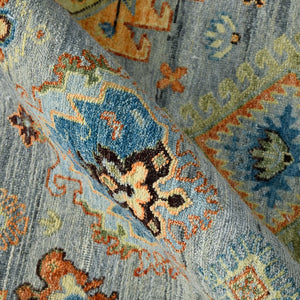 AMER Rugs Milano Effy MIL-39 Hand-Knotted Handmade Raw Handspun New Zealand Wool Traditional Bordered Rug Gray 10' x 14'