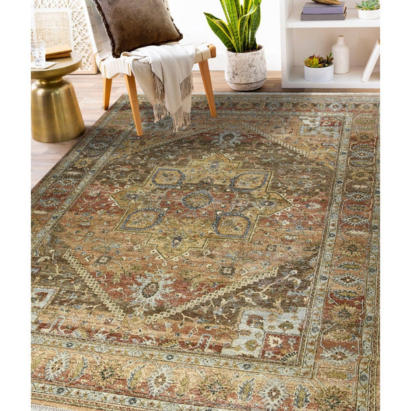 Amer Rugs Milano Classic Medallion Hand-knotted Area Rug In Luxurious New Zealand Wool For Elegant Décor Coral Wool Mil40810