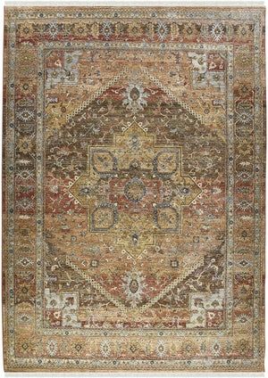 Amer Rugs Milano Classic Medallion Hand-knotted Area Rug In Luxurious New Zealand Wool For Elegant Décor Coral Wool Mil40810