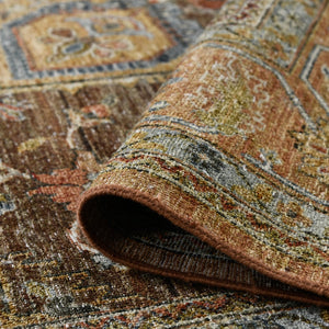 AMER Rugs Milano Alen MIL-4 Hand-Knotted Handmade Raw Handspun New Zealand Wool Traditional Medallion Rug Orange 10' x 14'