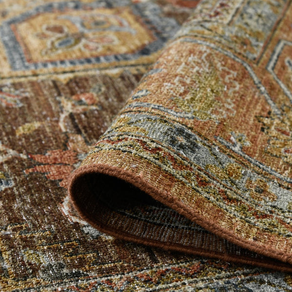 AMER Rugs Milano Alen MIL-4 Hand-Knotted Handmade Raw Handspun New Zealand Wool Traditional Medallion Rug Orange 10' x 14'