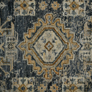 AMER Rugs Milano Frey MIL-40 Hand-Knotted Handmade Raw Handspun New Zealand Wool Traditional Bordered Rug Sea Blue 10' x 14'