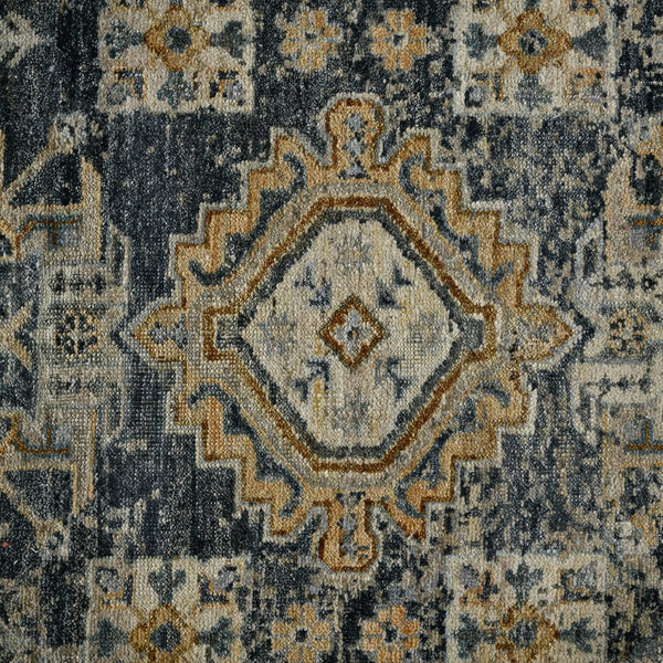 Amer Rugs Milano Classic Medallion Hand-knotted Area Rug – Luxurious Wool Craftsmanship For Timeless Style Sea Blue Wool Mil400203