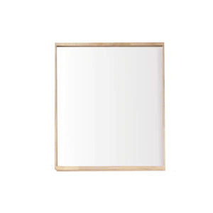 Lh Imports Gia Wall Mirror 28 Inch - Elegant Solid Acacia Frame With Latte Finish For Stunning Home Décor Brown Solid Acacia,Glass Miles Bth06-28