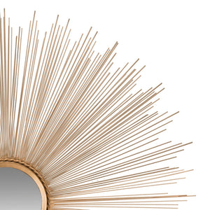 Safavieh SUN Burst Mirror - Oversized Radiant Wall Accent with Sculptural Charm for Modern Interiors Gold MIR3002B