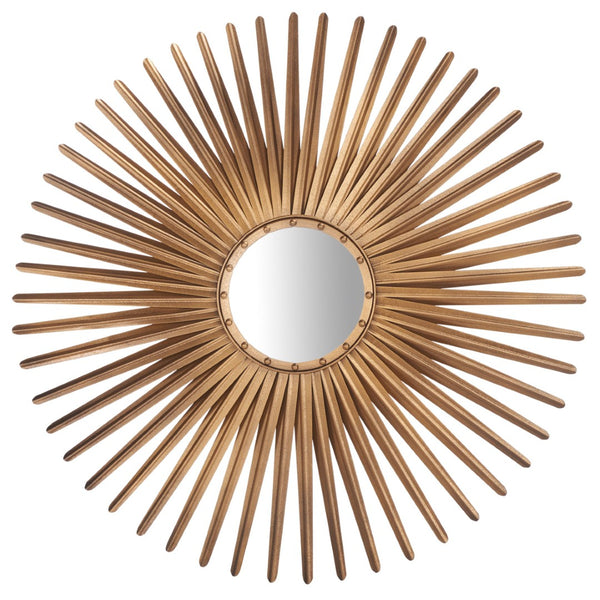 Safavieh SHANIRA Sunburst Mirror - Elegant 33.5" Decorative Piece for Living Rooms, Bedrooms, and Entryways Gold MIR3011A