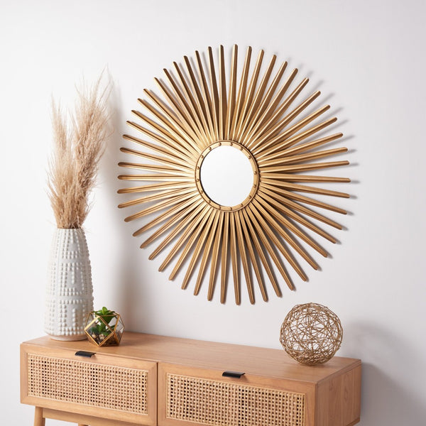 Safavieh SHANIRA Sunburst Mirror - Elegant 33.5" Decorative Piece for Living Rooms, Bedrooms, and Entryways Gold MIR3011A