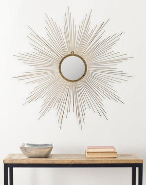 Safavieh MARINDA, 41" Gold Sunburst Mirror – Elegant Wall Decor, Durable Iron & Glass for Any Room Style MIR3014A