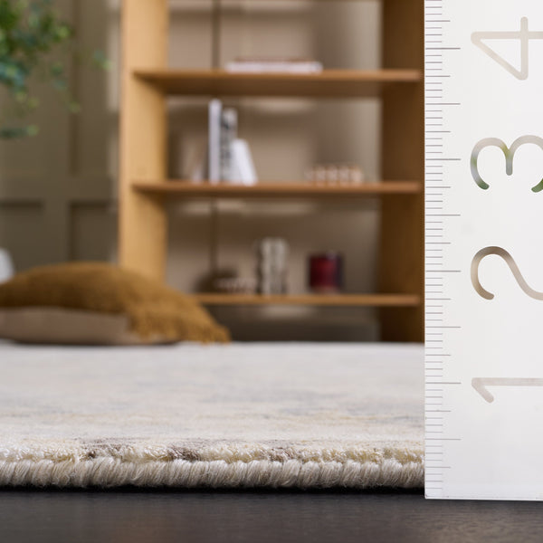 Safavieh Mirage Hand-Loomed 12X18 Beige Grey Accent Rug — Low-Profile Viscose-Wool-Cotton Blend For Entryway Comfort And Style MIR338B-0116