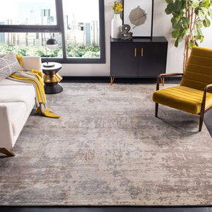 Safavieh Mirage Hand-Loomed 12X18 Beige Grey Accent Rug — Low-Profile Viscose-Wool-Cotton Blend For Entryway Comfort And Style MIR338B-0116