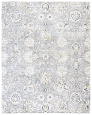 Safavieh Mirage Hand‑Woven Grey Ivory Area Rug — Transitional Floral Motif, Low‑Profile 1/2" Pile, Durable Craftsmanship 6'-0" x 9'-0" MIR339F-6