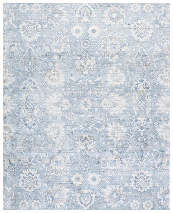 Safavieh Mirage Hand-Woven Light Blue Ivory Area Rug — Low-Profile Pile, Artisanal Viscose-Wool-Cotton Blend 6'-0" x 9'-0" MIR339L-6