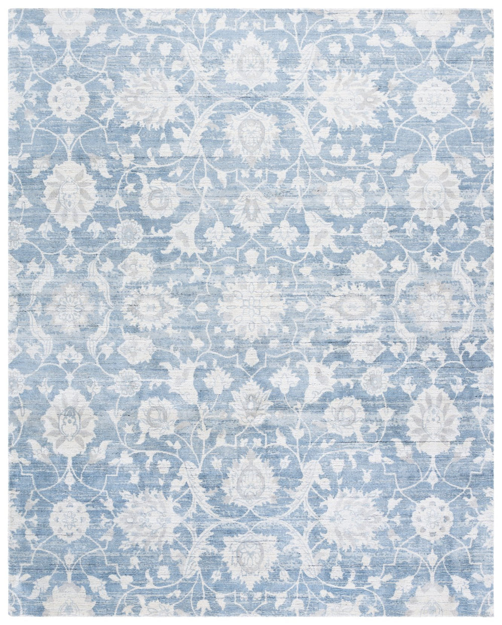 Safavieh Mirage Handwoven Blue & Beige Area Rug — 8X10 Room-Defining Low Pile, Viscose Wool Blend Elegance 8'-0" x 10'-0" MIR340M-8