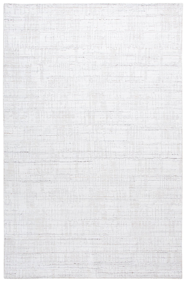 Safavieh Mirage Hand-Loomed 1X1.5 Ft Ivory & Grey Accent Rug — Wool/Bamboo Silk Blend, Low-Profile Texture MIR353A-0116