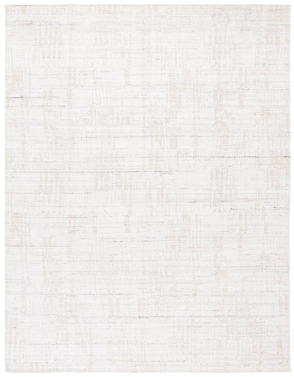 Safavieh Mirage Hand-Loomed 1X1.5 Ft Ivory & Grey Accent Rug — Wool/Bamboo Silk Blend, Low-Profile Texture MIR353A-0116
