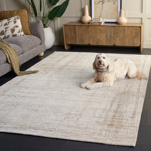 Safavieh Mirage Hand-Loomed 1X1.5 Ft Beige Grey Rug — Wool/Bamboo Silk, Low-Profile Accent For Small Spaces MIR354B-0116