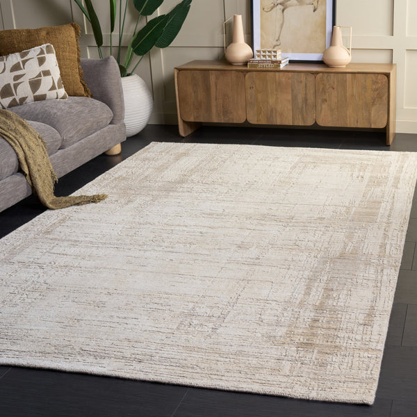 Safavieh Mirage Hand-Loomed 1X1.5 Ft Beige Grey Rug — Wool/Bamboo Silk, Low-Profile Accent For Small Spaces MIR354B-0116