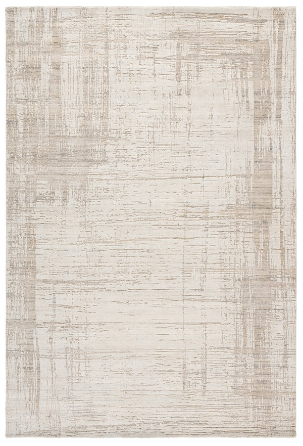 Safavieh Mirage Hand-Loomed 1X1.5 Ft Beige Grey Rug — Wool/Bamboo Silk, Low-Profile Accent For Small Spaces MIR354B-0116