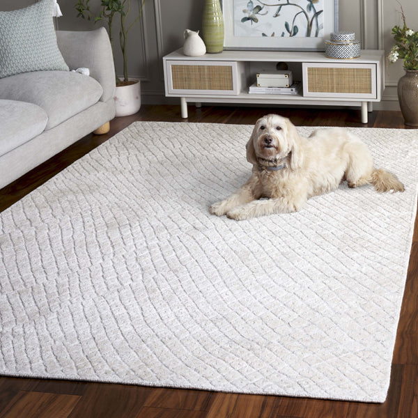 Safavieh Mirage Elegant Handloomed Area Rug: Luxurious Comfort, Timeless Design For Any Home Decor Style Ivory 60% Viscose 20% Wool 20% Cotton Mir357a-6