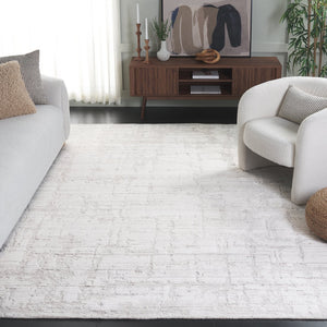 Safavieh Mirage Luxurious Hand-loomed Area Rug In Soft Shades Of Ivory And Grey For Modern Elegance Ivory ,Grey Viscose,Wool And Cotton Mir358a-8