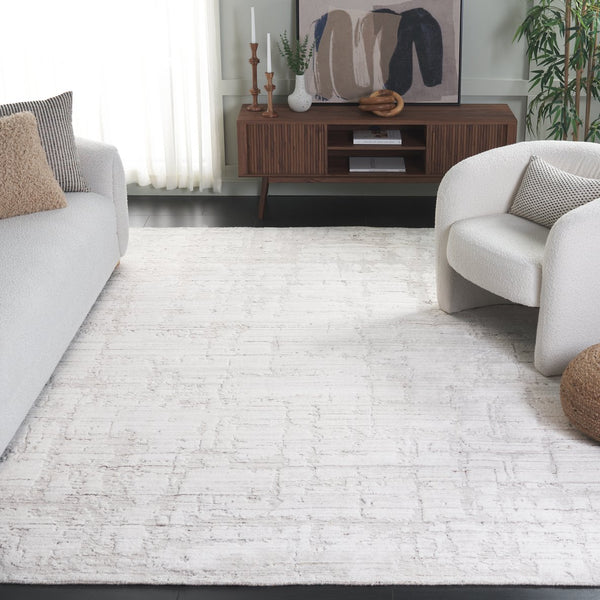 Safavieh Mirage Luxurious Hand-loomed Area Rug In Soft Shades Of Ivory And Grey For Modern Elegance Ivory ,Grey Viscose,Wool And Cotton Mir358a-8