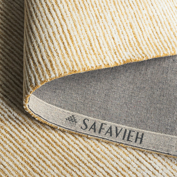 Safavieh Mirage Hand-tufted Runner Rug - Timeless Elegance And Comfort For Contemporary Spaces, Crafted In India Ivory ,Gold 50% Wool,30% Viscose,20% Cotton Mir375d-5