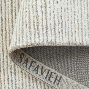 Safavieh Mirage Hand-tufted Runner Rug - Timeless Elegance And Comfort For Contemporary Spaces, Crafted In India Ivory ,Grey 50% Wool,30% Viscose,20% Cotton Mir375f-5