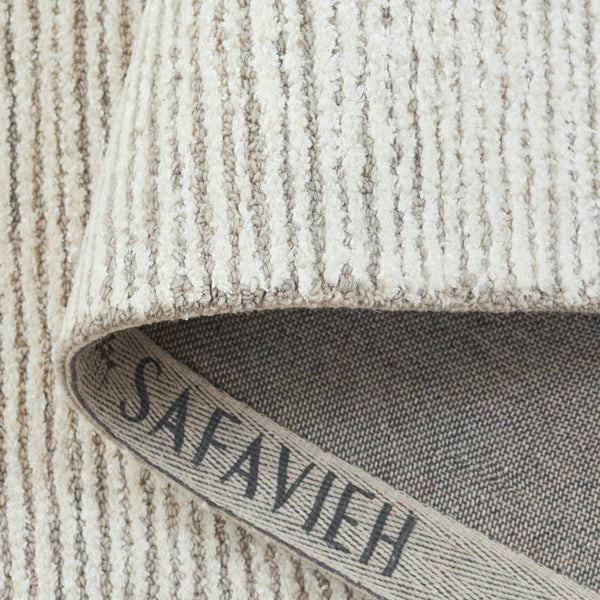 Safavieh Mirage Hand-tufted Runner Rug - Timeless Elegance And Comfort For Contemporary Spaces, Crafted In India Ivory ,Grey 50% Wool,30% Viscose,20% Cotton Mir375f-5