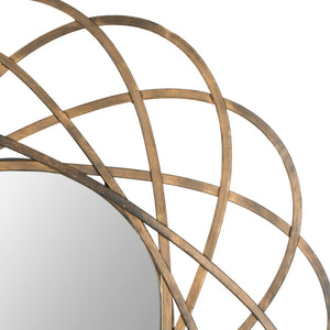 Safavieh GALLAXY, 32-Inch Antique Gold Wall Mirror - Timeless Iron & Glass Design for Elegant Home Decor MIR4005A