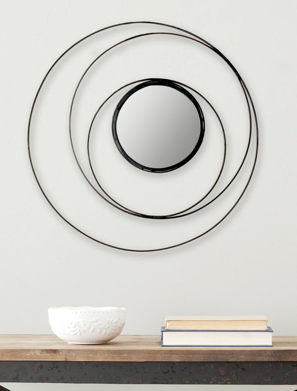 Safavieh 20" Modern 4 Ring Mirror - Sculptural Decor for Light Enhancement, Space Illusion & Stylish Interiors MIR4012A