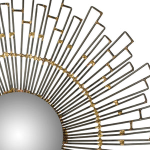 Safavieh 20" Starlight Mirror - Elegant Dark Grey & Gold Finish, Perfect Focal Point for Any Room Decor MIR4020A