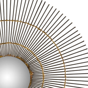 Safavieh 20" Orbit the Sun Mirror – Elegant Gold Circular Wall Decor for Brightening Any Space Effortlessly MIR4021A