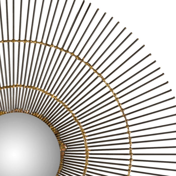 Safavieh 20" Orbit the Sun Mirror – Elegant Gold Circular Wall Decor for Brightening Any Space Effortlessly MIR4021A