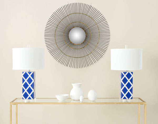 Safavieh 20" Orbit the Sun Mirror – Elegant Gold Circular Wall Decor for Brightening Any Space Effortlessly MIR4021A