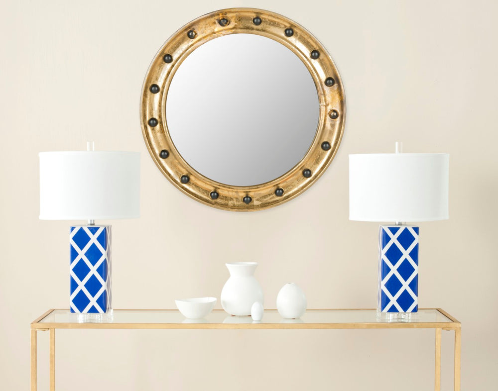 Safavieh SUNRAY, 26.5 Inch Antique Gold Mirror - Elegant Iron & Glass Design for Stylish Home Décor & Light MIR4024A