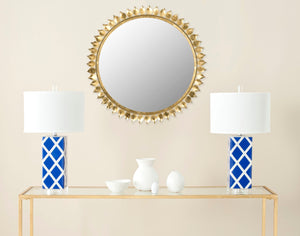 Safavieh LEAF Crown Sunburst Mirror, 26.5" Antique Gold Accent for Elegant Home Décor & Stylish Interiors MIR4025A