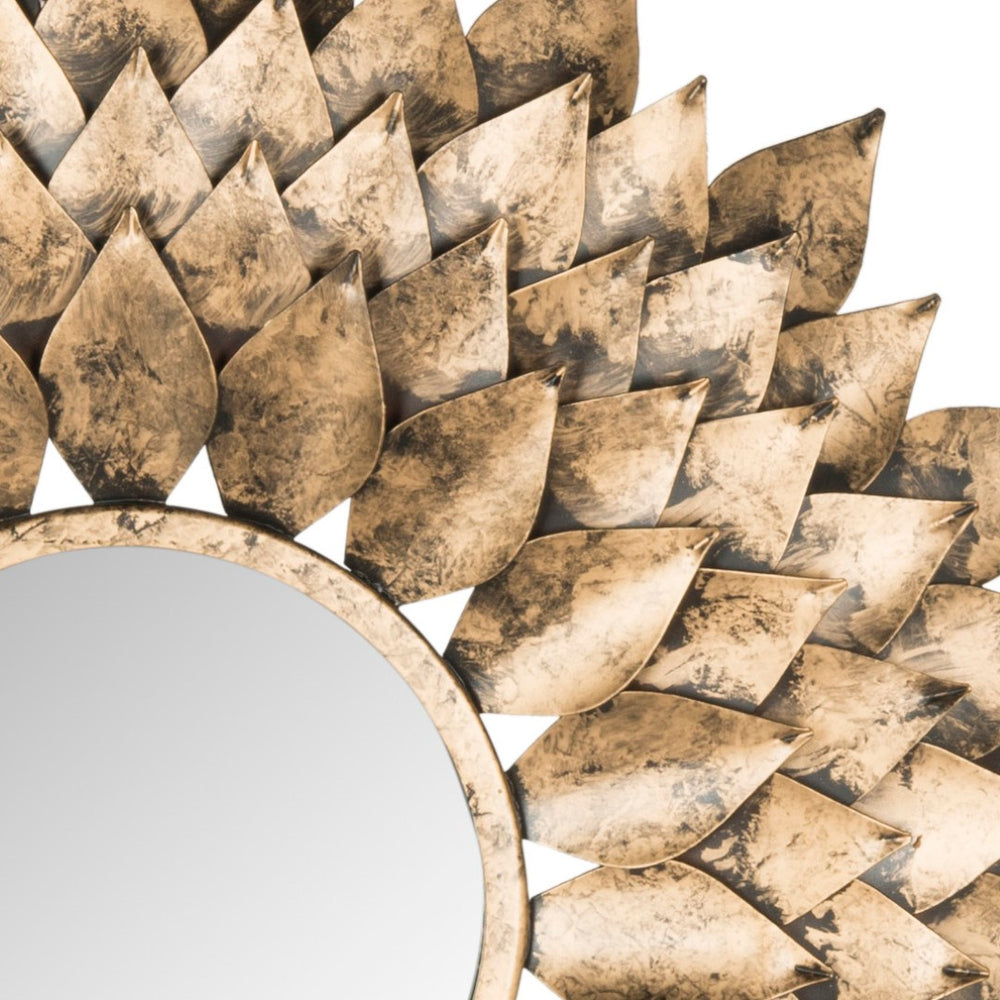 Safavieh PROVENCE Sunburst Mirror in Gold - Elegant 27" Decorative Accent for Living Rooms & Entryways MIR4041A