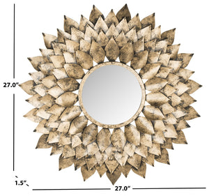 Safavieh PROVENCE Sunburst Mirror in Gold - Elegant 27" Decorative Accent for Living Rooms & Entryways MIR4041A