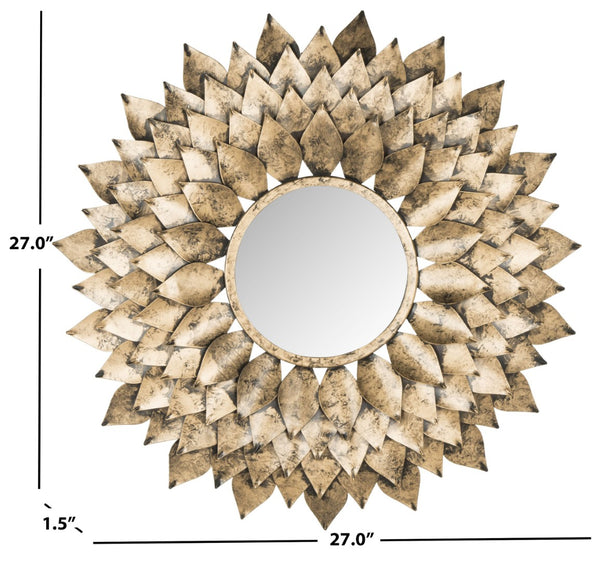 Safavieh PROVENCE Sunburst Mirror in Gold - Elegant 27" Decorative Accent for Living Rooms & Entryways MIR4041A