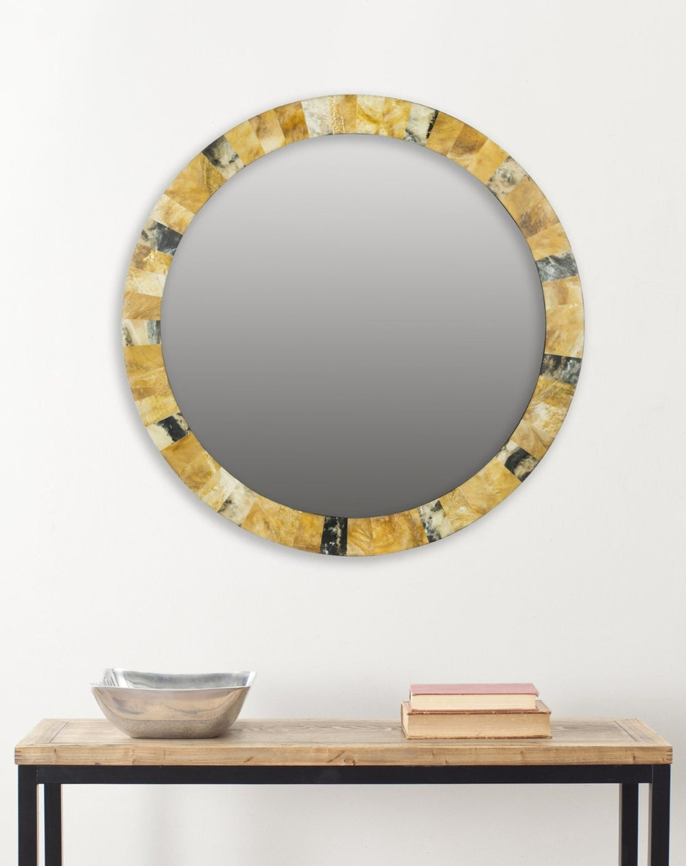 Safavieh LYDIA, Artisan Mirror - 29.5" Multi-Colored Decor with Handcrafted Resin & Wood Accents for Any Space MIR4051A