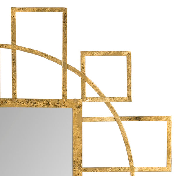 Safavieh MATRIX Mirror in Luxurious Gold Finish - Stunning 35" Decorative Accent for Modern Interiors MIR4084A