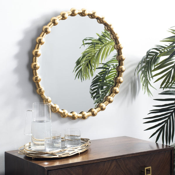 Safavieh EDEN Mirror – Elegant Accent Piece for Modern Interiors, Perfect for Entryways and Living Spaces Gold MIR4089B