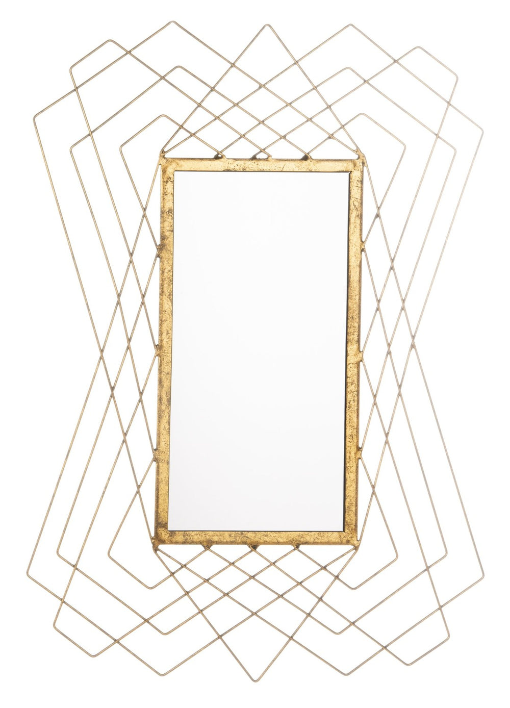 Safavieh HAZELTON Mirror: Timeless Elegance with Warm Gold Finish – Perfect for Any Room's Glamorous Focal Point MIR4093A