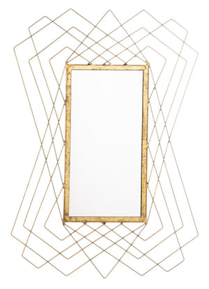 Safavieh HAZELTON Mirror: Timeless Elegance with Warm Gold Finish – Perfect for Any Room's Glamorous Focal Point MIR4093A